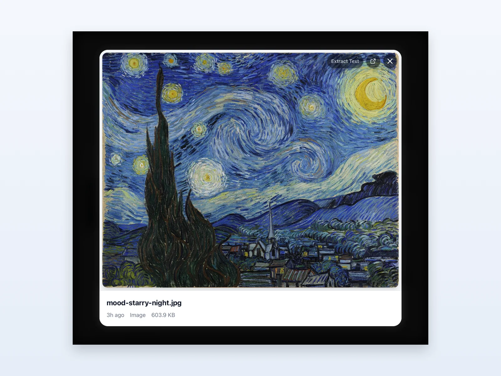 Float's preview modal showing a full-resolution image
